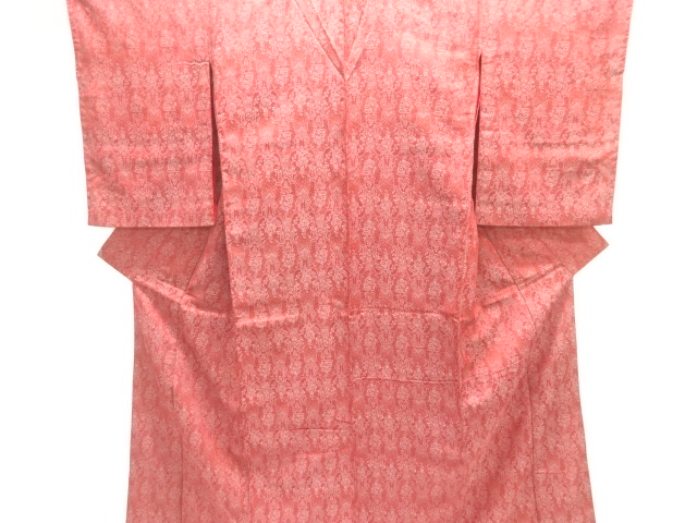 JAPANESE ANTIQUE OMESHI KIMONO / TAISHO ROMAN STYLE / ABSTRACT FLOWER